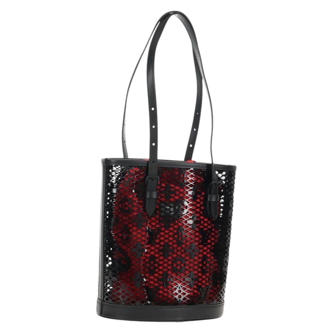 LOUIS VUITTON Monogram Lace Bucket PM Shoulder Bag Black M20352 Auth (1 of 18)