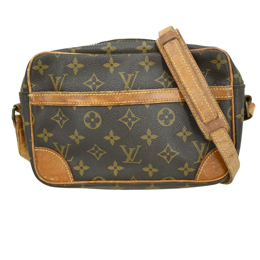 Louis Vuitton Trocadero 24 Monogram Shoulder Bag M51276 Brown Leather: Louis Vuitton Trocadero 24 Monogram Shoulder Bag M51276 Brown Leather This is a vintage Louis Vuitton Trocadero 24 shoulder bag featuring the classic Monogram pattern. The bag has a brown leather exte