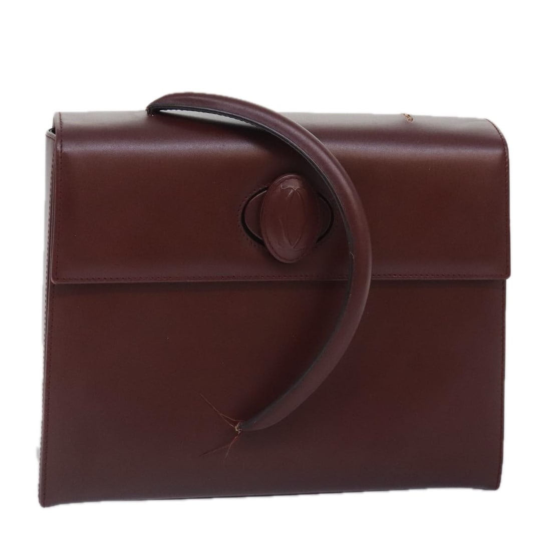 CARTIER Must Line Bordeaux Leather Hand Bag with Dust Bag (1 of 18)
