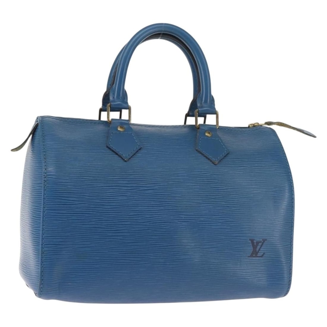 LOUIS VUITTON Epi Speedy 25 Hand Bag Toledo Blue M43015 Auth (1 of 18)