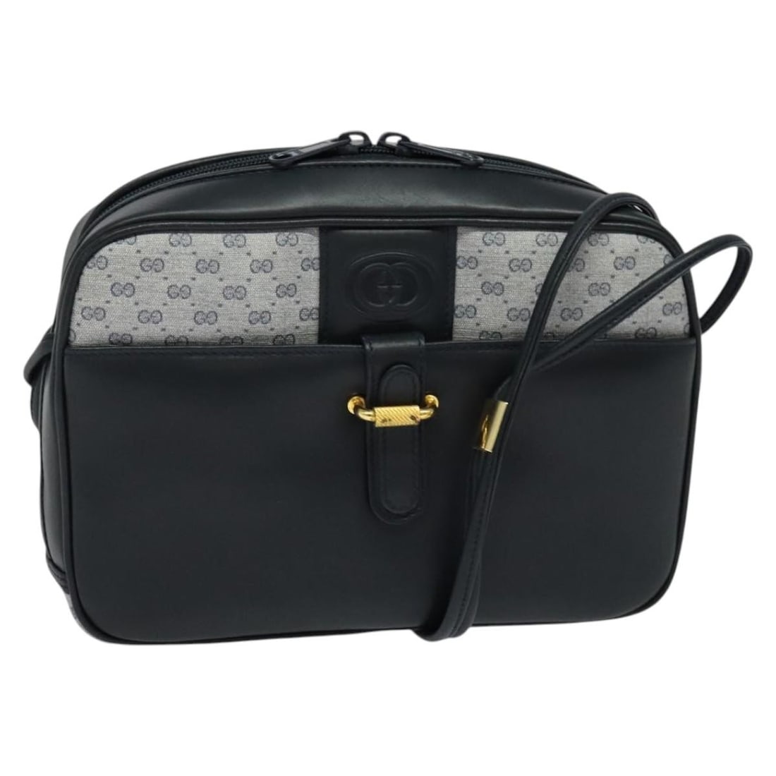 GUCCI Micro GG Supreme Shoulder Bag Navy Gold PVC Italy: GUCCI Micro GG Supreme Shoulder Bag Navy Gold PVC Italy Elevate your accessory collection with this authentic GUCCI Micro GG Supreme Shoulder Bag. Crafted from durable PVC leather, this stylish should
