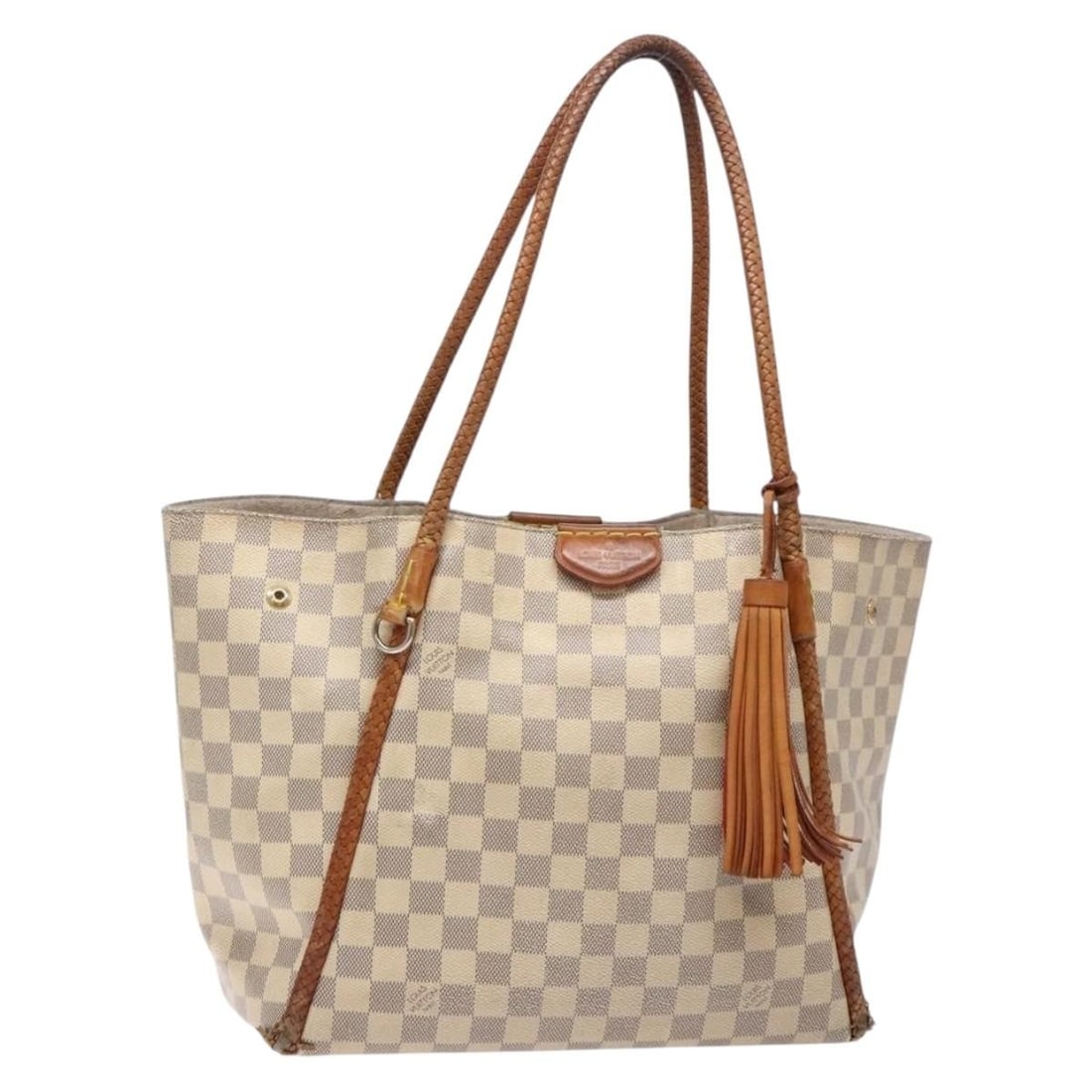 LOUIS VUITTON Damier Azur Propriano Tote Bag N44027 Made in France: LOUIS VUITTON Damier Azur Propriano Tote Bag N44027 Made in France This authentic LOUIS VUITTON Damier Azur Propriano Tote Bag (Model: N44027) showcases the brand's signature Damier Azur Canvas. With