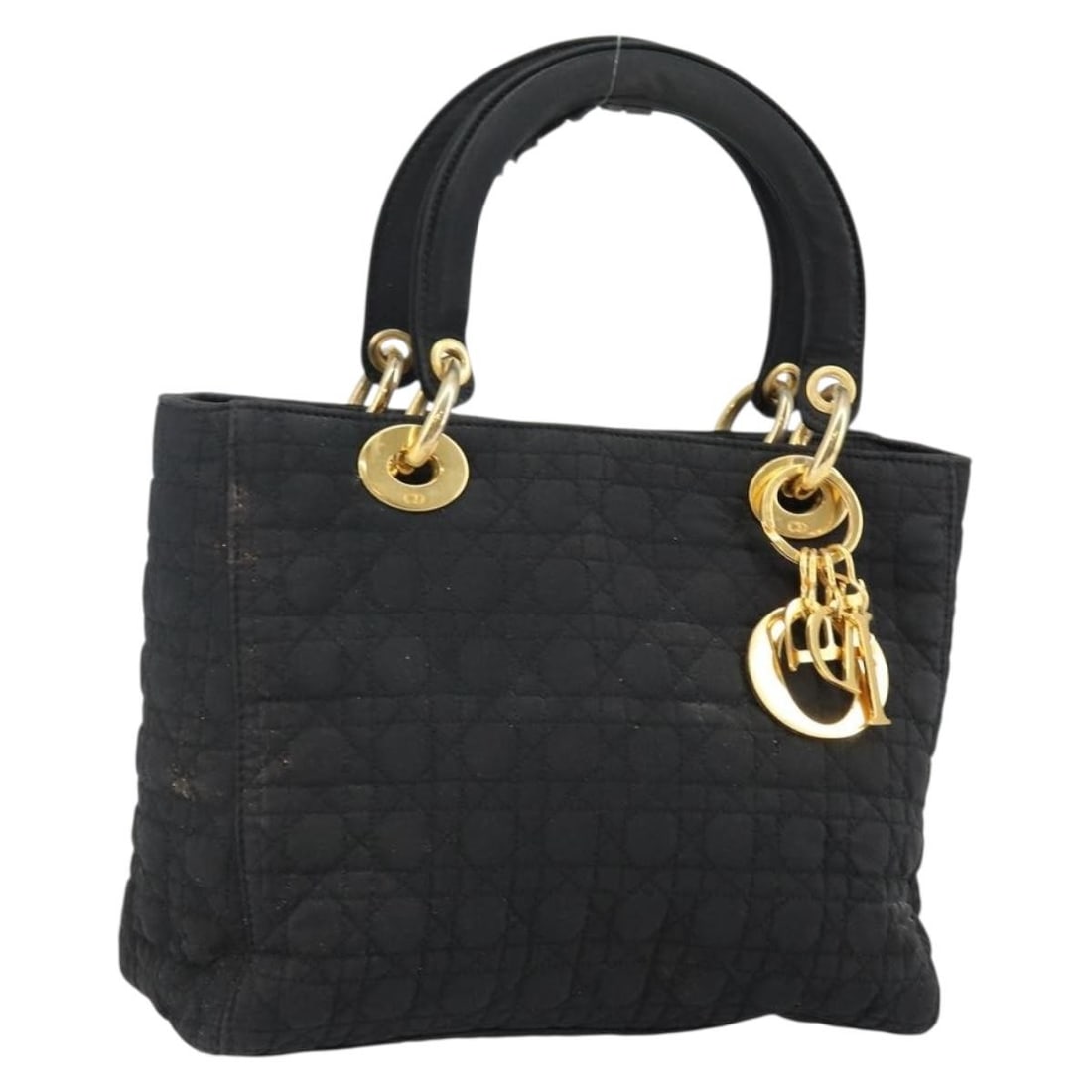 Christian Dior Black Gold Nylon Canage Hand Bag Auth Italy: Christian Dior Black Gold Nylon Canage Hand Bag Auth Italy This exquisite Christian Dior Canage Hand Bag showcases a stylish blend of black nylon and gold accents, perfect for those seeking elegance i
