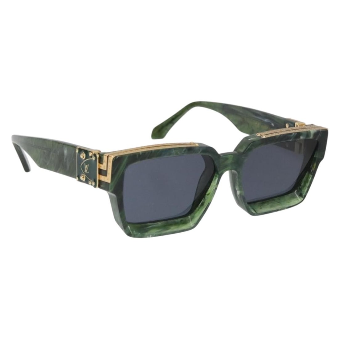 Green Plastic Z1167E Millionaire Sunglasses by Louis Vuitton with Case (1 of 14)