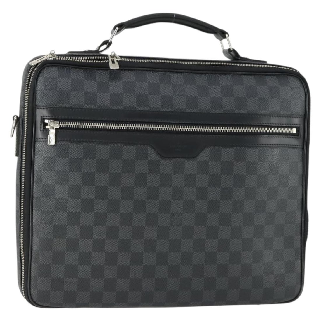 Damier Graphite Steve 2way Business Bag N58030 Canvas France: Damier Graphite Steve 2way Business Bag N58030 Canvas France This is a Louis Vuitton Steve Business Bag from the Damier Graphite collection. Crafted from Damier Graphite canvas, it features a classic