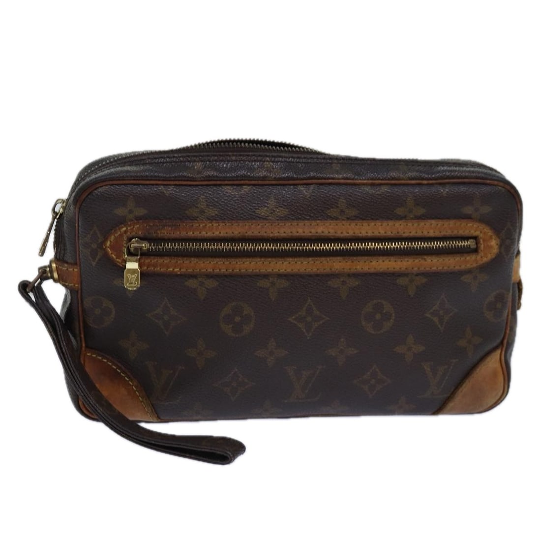 LOUIS VUITTON Monogram Marly Dragonne GM Clutch Bag M51825 France: LOUIS VUITTON Monogram Marly Dragonne GM Clutch Bag M51825 France The LOUIS VUITTON Monogram Marly Dragonne GM Clutch Bag is a stylish accessory crafted from durable Monogram canvas, showcasing the ic