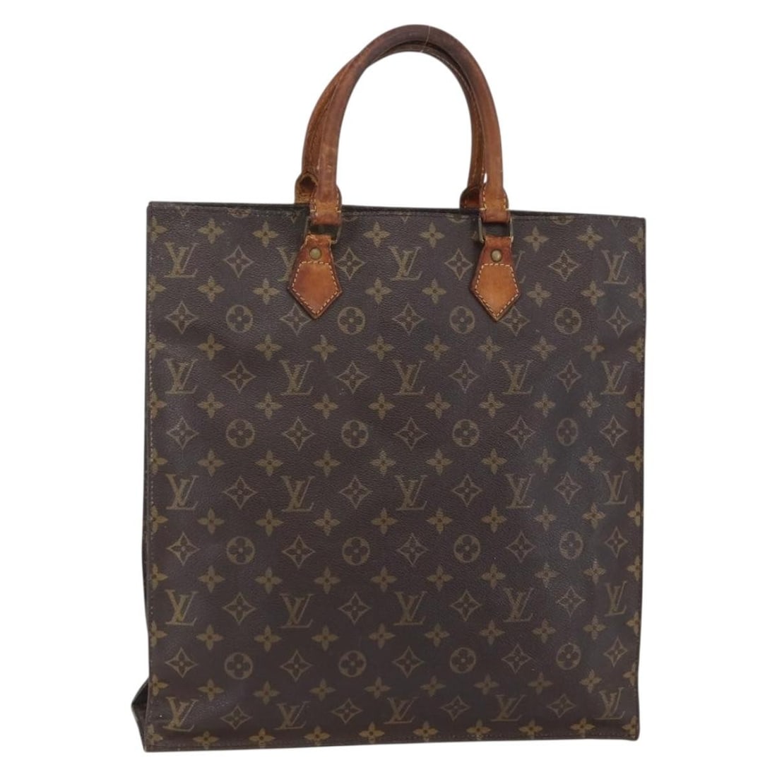 LOUIS VUITTON Monogram Sac Plat Hand Bag M51140 Authentic France: LOUIS VUITTON Monogram Sac Plat Hand Bag M51140 Authentic France This authentic LOUIS VUITTON Monogram Sac Plat Hand Bag is a classic accessory that embodies luxury and style. Crafted in France, it fe
