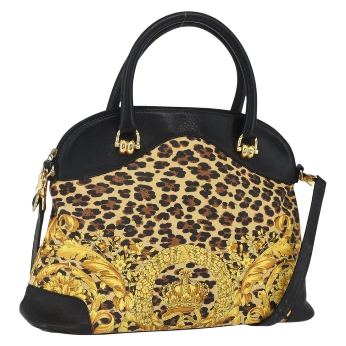 Gianni Versace 2-Way Hand Bag Yellow Gold PVC Leather Authentic: Gianni Versace 2-Way Hand Bag Yellow Gold PVC Leather Authentic This Gianni Versace Hand Bag combines timeless elegance with a vibrant touch, crafted from durable PVC leather in a striking yellow and