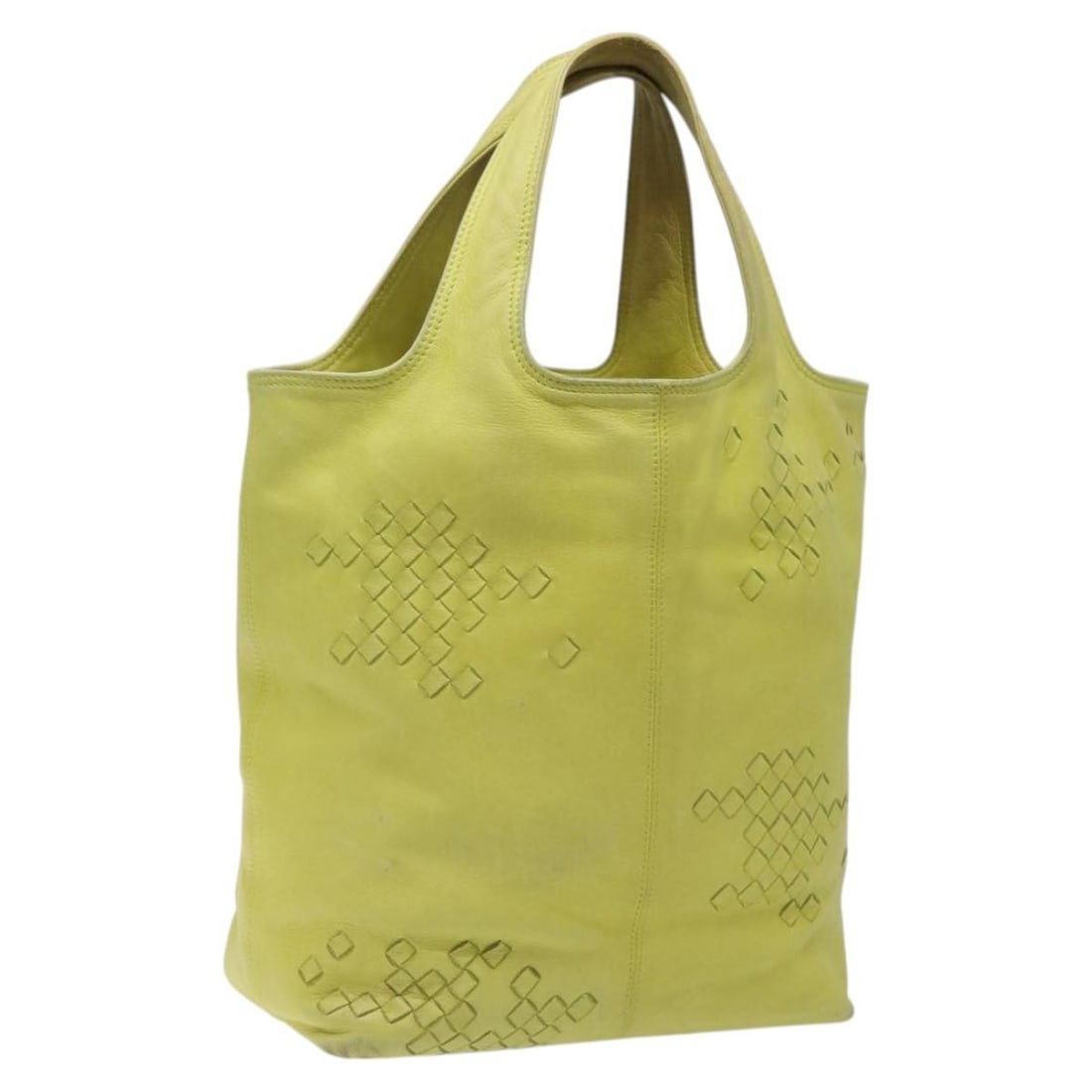 Bottega Veneta Yellow Leather Hand Bag 131673 Auth Made in Italy: Bottega Veneta Yellow Leather Hand Bag 131673 Auth Made in Italy This Bottega Veneta handbag is a stylish accessory crafted from premium leather in a vibrant yellow color. With dimensions of approxima