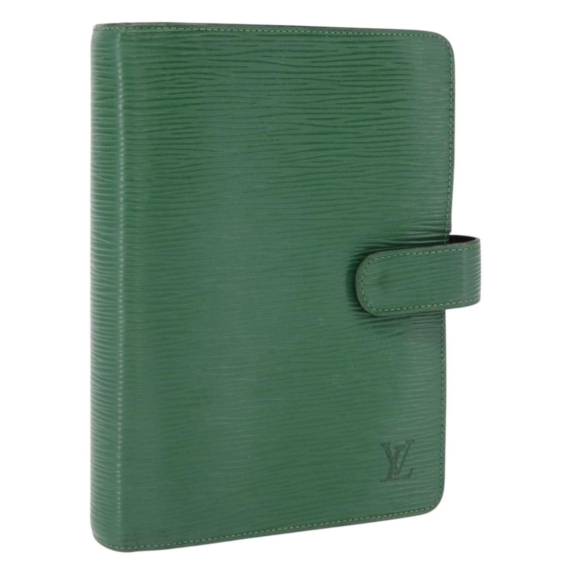 Green Epi Leather Agenda MM Day Planner by Louis Vuitton R20044: Green Epi Leather Agenda MM Day Planner by Louis Vuitton R20044 This Louis Vuitton Epi Agenda MM Day Planner Cover is crafted from signature Epi leather in green. Designed for daily organization, it f