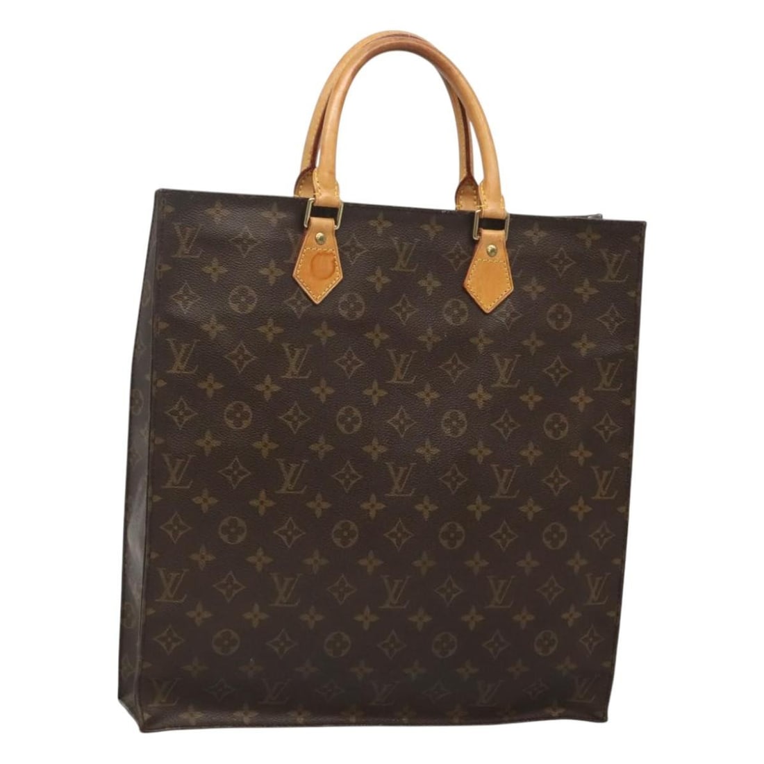 LOUIS VUITTON Monogram Sac Plat Hand Bag M51140 Made in France: LOUIS VUITTON Monogram Sac Plat Hand Bag M51140 Made in France This authentic Louis Vuitton Monogram Sac Plat Hand Bag (Model M51140) is a stylish accessory crafted in France from durable Monogram Can