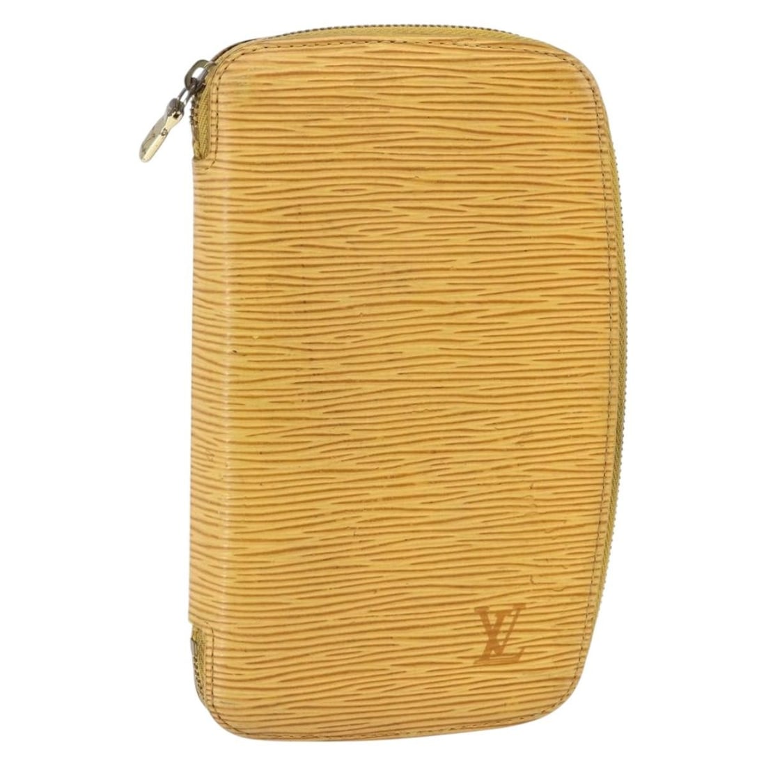 LOUIS VUITTON Yellow Epi Leather Travel Case M63879 Authenticated: LOUIS VUITTON Yellow Epi Leather Travel Case M63879 Authenticated This Louis Vuitton Epi Agenda Geot Travel Case is a stylish and functional accessory crafted from durable Epi leather in a vibrant yel
