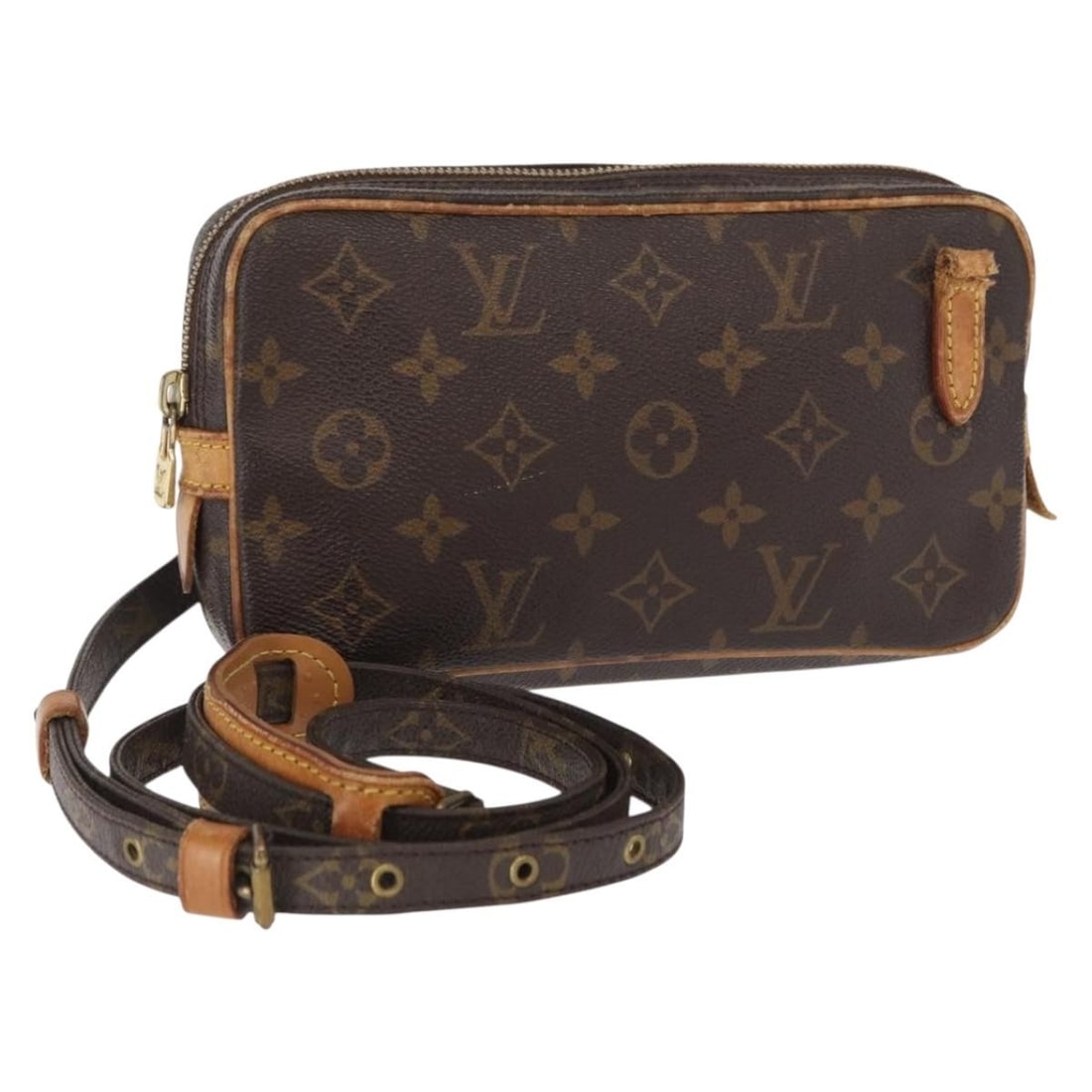 LOUIS VUITTON Monogram Marly Bandouliere Shoulder Bag M51828 Auth: LOUIS VUITTON Monogram Marly Bandouliere Shoulder Bag M51828 Auth This authentic LOUIS VUITTON Monogram Marly Bandouliere Shoulder Bag (M51828) is a classic accessory that showcases the brand's iconic
