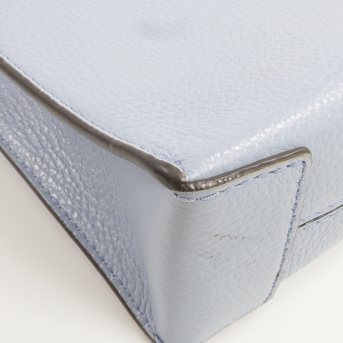 Michael Kors Blue Calfskin Two Way Shoulder Handbag with Gold Hardware - 12