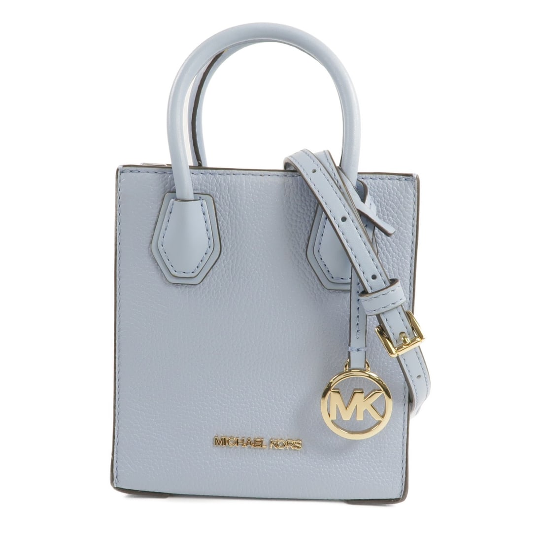 Michael Kors Blue Calfskin Two Way Shoulder Handbag with Gold Hardware (1 of 12)