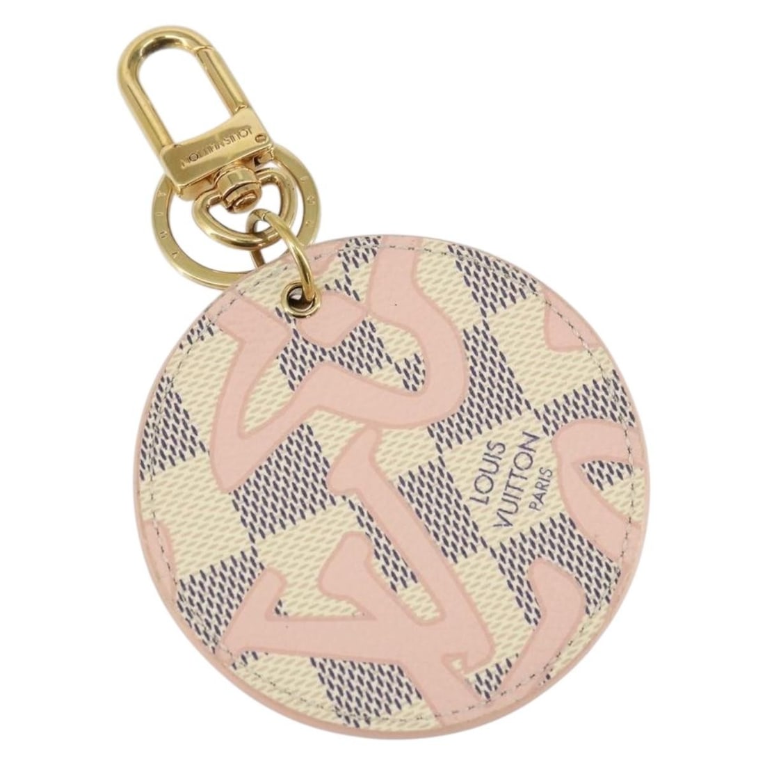 LOUIS VUITTON Damier Azur Charm M61943 Auth Italy: LOUIS VUITTON Damier Azur Charm M61943 Auth Italy This LOUIS VUITTON Damier Azur Porte Cre Taisienne Charm (M61943) is a stylish accessory that embodies the luxury and craftsmanship of the brand. Made