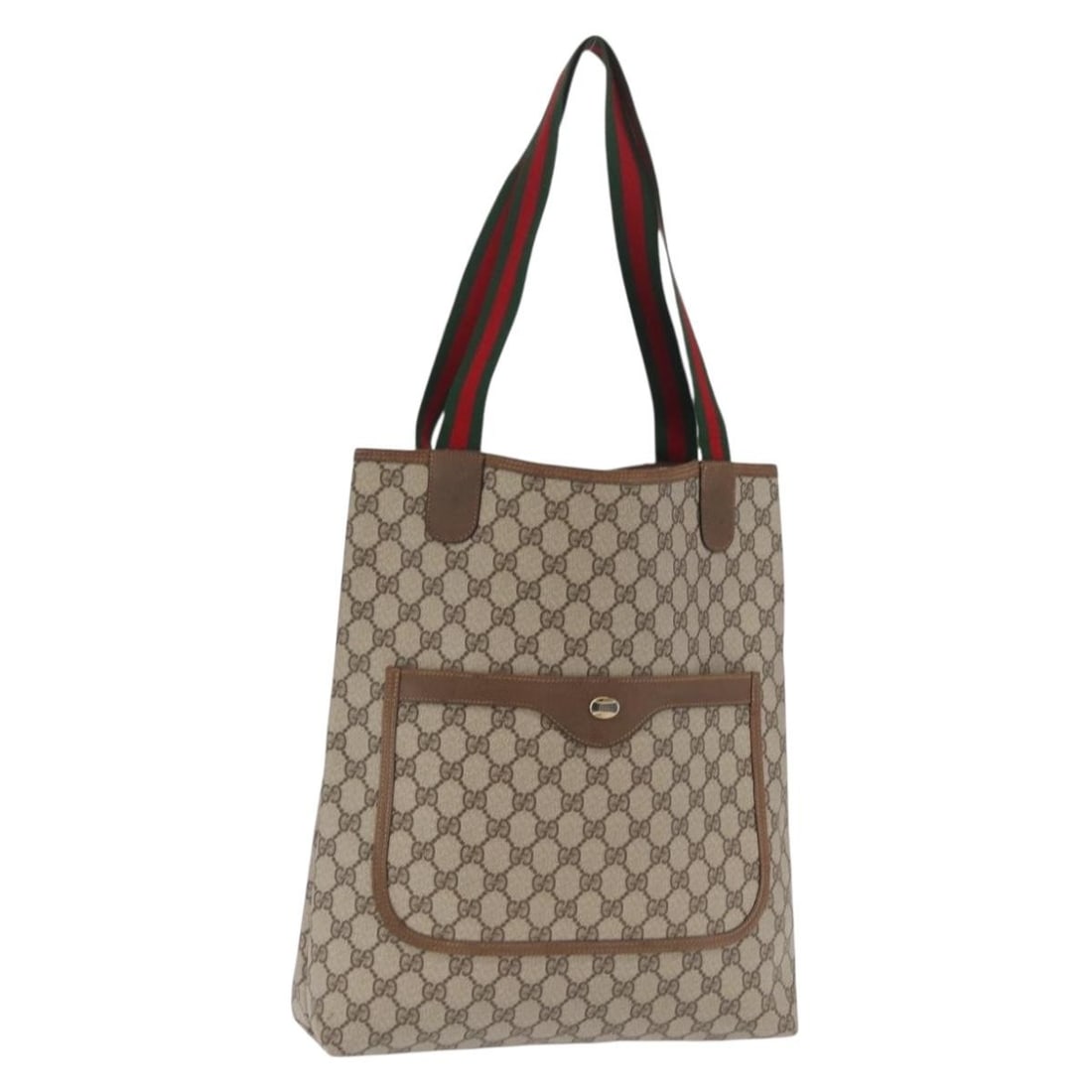 Gucci GG Supreme Sherry Line Beige PVC Leather Tote Bag 39 02 003: Gucci GG Supreme Sherry Line Beige PVC Leather Tote Bag 39 02 003 This is a GUCCI GG Supreme Web Sherry Line tote bag crafted from beige and gold PVC leather and GG canvas. The bag features a spacious