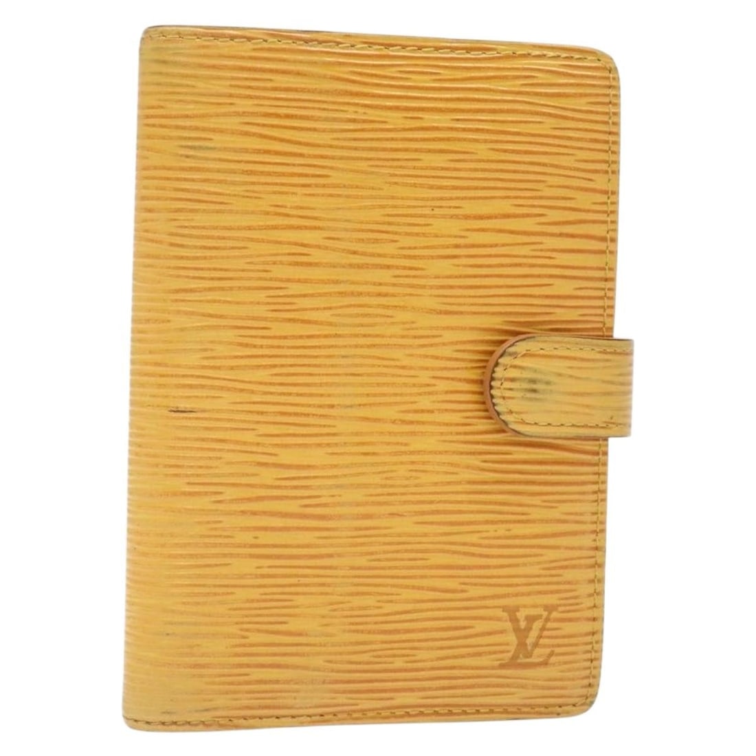 Louis Vuitton Epi Agenda PM Day Planner Cover Yellow R20059 Made in Spain: Louis Vuitton Epi Agenda PM Day Planner Cover Yellow R20059 Made in Spain Elevate your organizational style with this authentic Louis Vuitton Epi Agenda PM Day Planner Cover in vibrant yellow. Crafted
