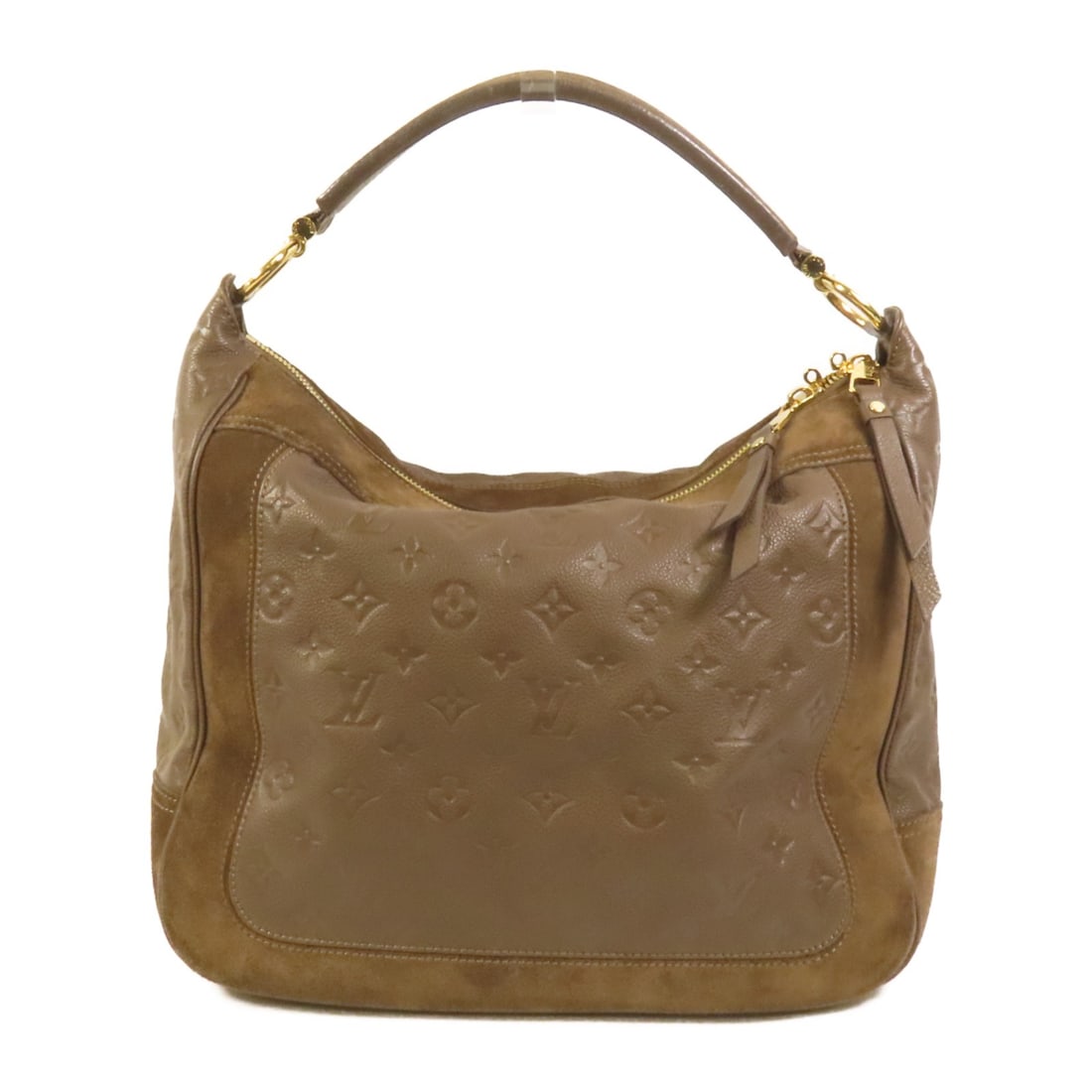 Louis Vuitton Audacieuse MM Brown Monogram Empreinte Calfskin Shoulder Bag: Louis Vuitton Audacieuse MM Brown Monogram Empreinte Calfskin Shoulder Bag This Louis Vuitton Audacieuse MM shoulder bag is crafted from brown monogram Empreinte calfskin leather and features a classi