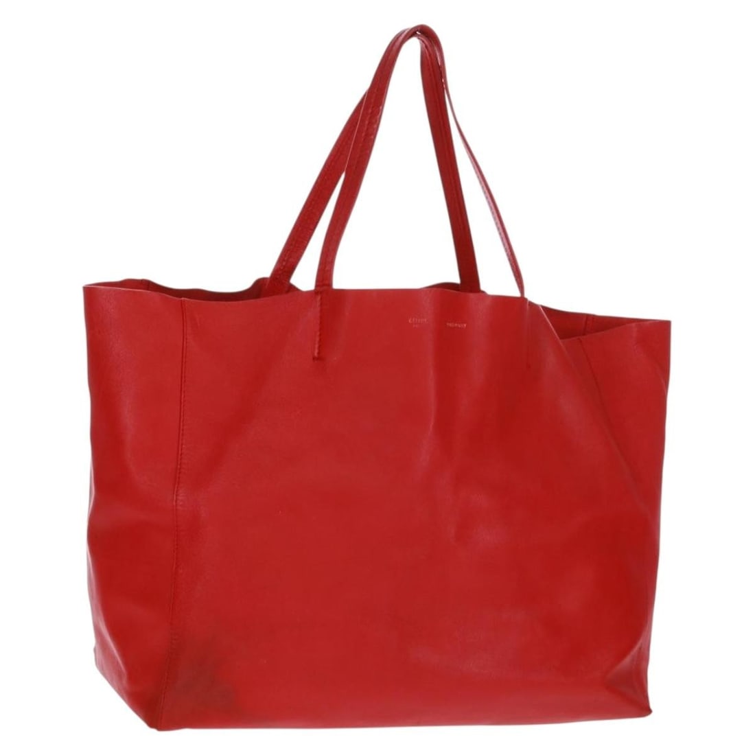 Red and Gold Leather Celine Horizontalkava Tote Bag from Italy (1 of 18)
