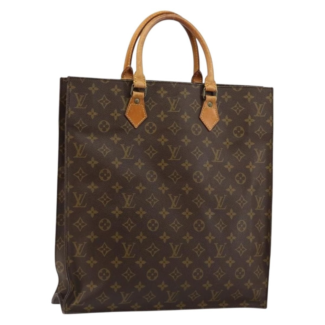Louis Vuitton Monogram Sac Plat Hand Bag M51140 Made in France: Louis Vuitton Monogram Sac Plat Hand Bag M51140 Made in France This authentic LOUIS VUITTON Monogram Sac Plat Hand Bag (Model M51140) is a stylish and functional accessory crafted from durable Monogra