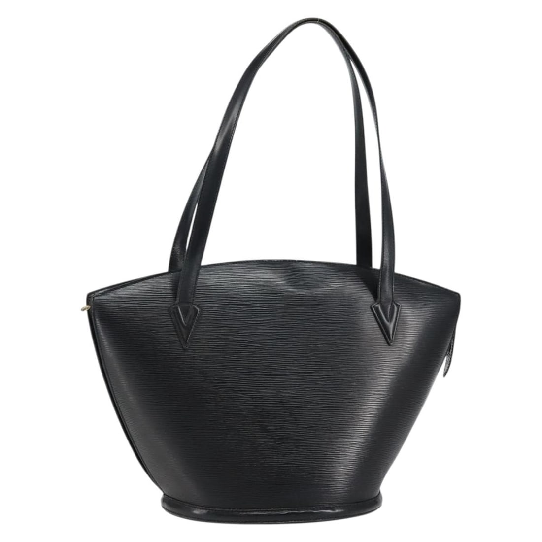 Louis Vuitton Epi Saint Jacques Black Shoulder Bag M52262 Auth: Louis Vuitton Epi Saint Jacques Black Shoulder Bag M52262 Auth This authentic Louis Vuitton Epi Saint Jacques Shopping Bag in black is a stylish shoulder bag made from durable Epi leather. The bag fea