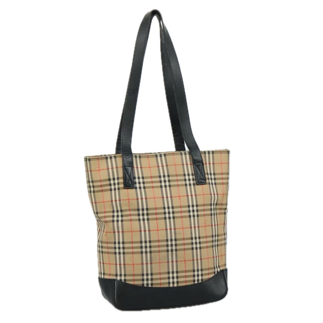 Burberrys Nova Check Canvas Tote Bag Beige Black Gold Authentic (1 of 18)