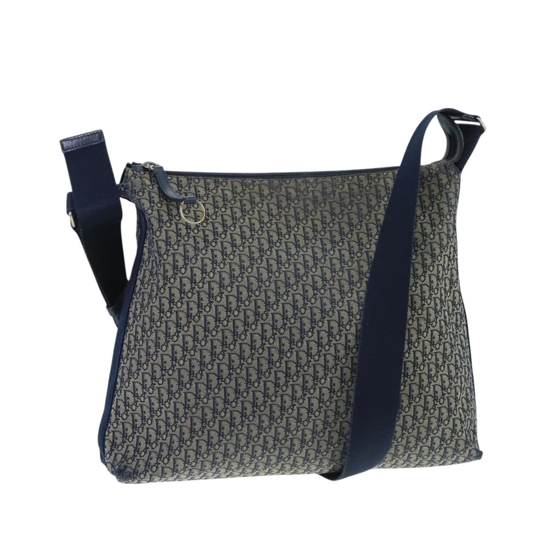 Christian Dior Trotter Canvas Navy Shoulder Bag Made in Italy: Christian Dior Trotter Canvas Navy Shoulder Bag Made in Italy This Christian Dior Trotter Canvas Shoulder Bag showcases a stylish navy color and is crafted from durable Trotter Canvas. With dimensions