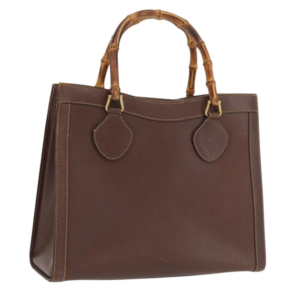 Brown Leather Bamboo Handle Tote by Gucci Model 002 2865 0260 (1 of 18)