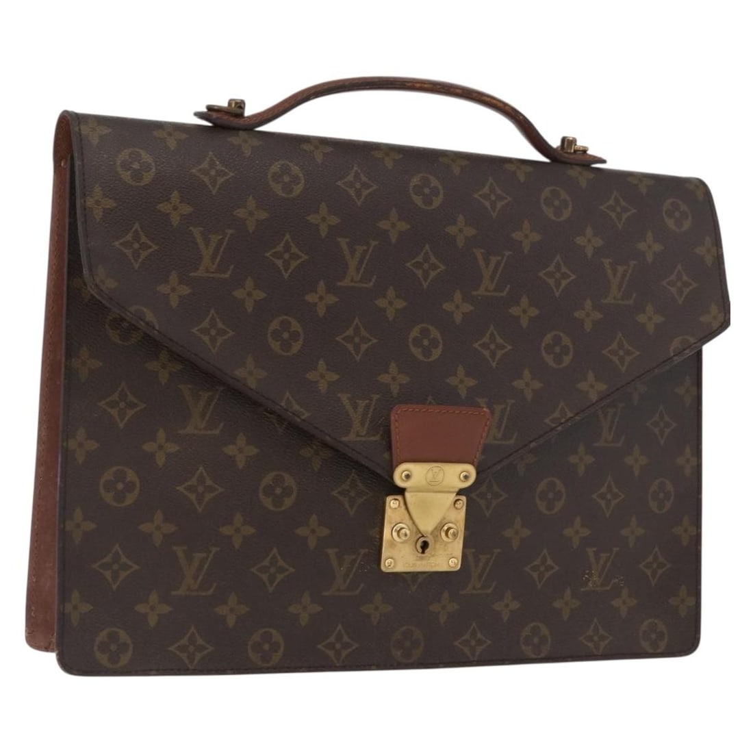 Monogram Canvas Porte Documents Bandouliere Business Bag by Louis Vuitton M53338: Monogram Canvas Porte Documents Bandouliere Business Bag by Louis Vuitton M53338 This Louis Vuitton Monogram Porte Documents Bandouliere Bag features the classic monogram canvas exterior, designed for