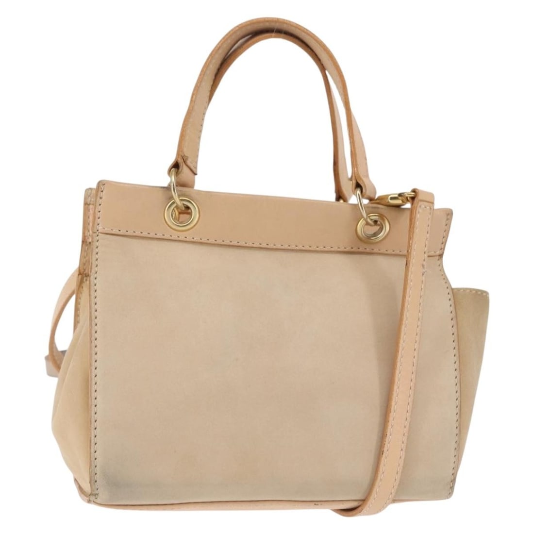 CELINE Suede Leather Shoulder Bag Beige Gold Made in Italy: CELINE Suede Leather Shoulder Bag Beige Gold Made in Italy This exquisite CELINE shoulder bag is crafted from soft suede leather in a sophisticated beige and gold color combination. The bag measures a