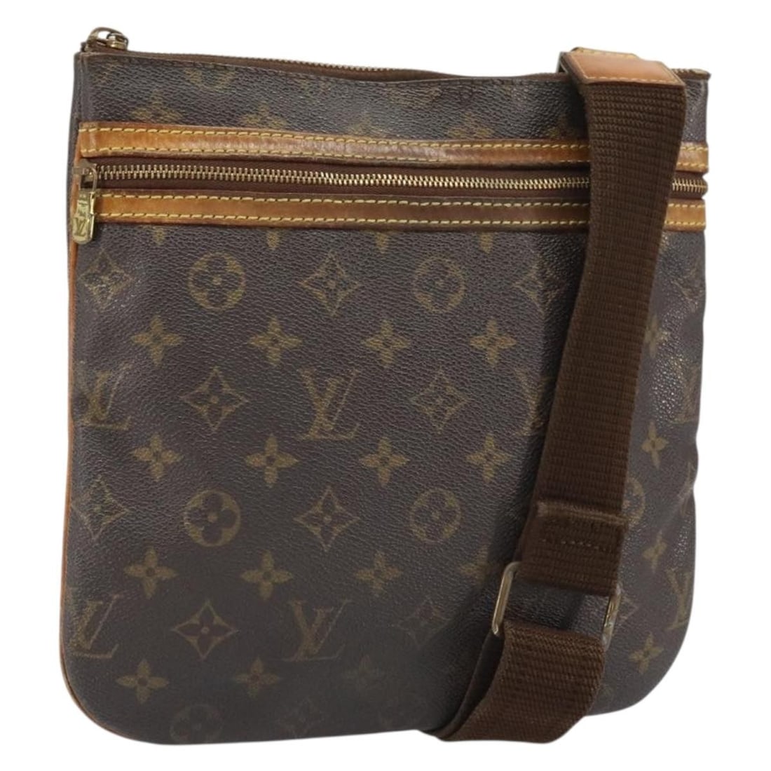 Louis Vuitton Pochette Bosphore Monogram Canvas Shoulder Bag M40044: Louis Vuitton Pochette Bosphore Monogram Canvas Shoulder Bag M40044 This Louis Vuitton Monogram Pochette Bosphore Shoulder Bag features the iconic Monogram canvas and is designed for everyday use. The