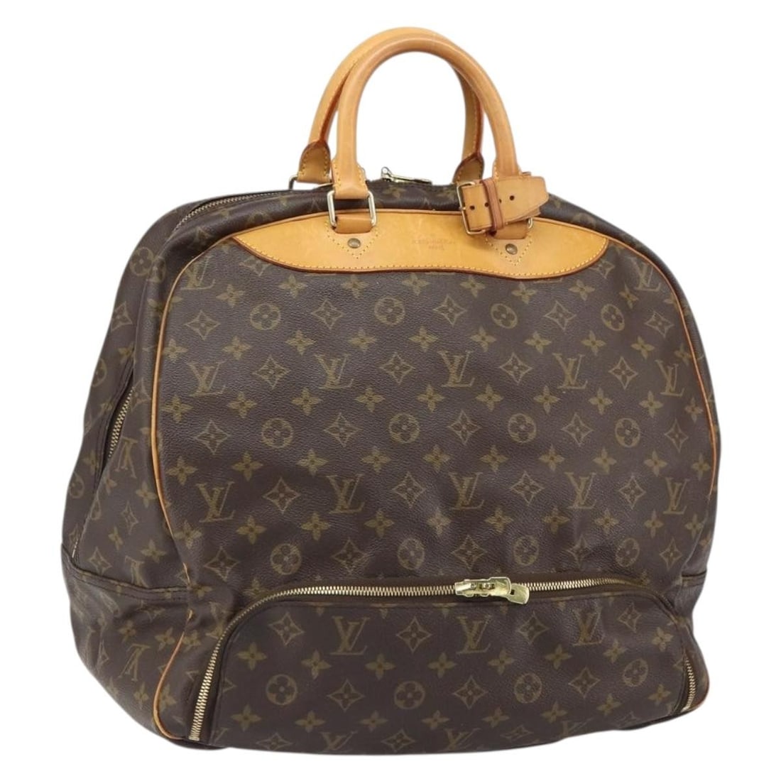Louis Vuitton Evasion Monogram Canvas Boston Bag M41443 France: Louis Vuitton Evasion Monogram Canvas Boston Bag M41443 France This is a Louis Vuitton Monogram Evasion Boston Bag, model M41443, crafted from the signature Monogram Canvas. The bag features a spaciou
