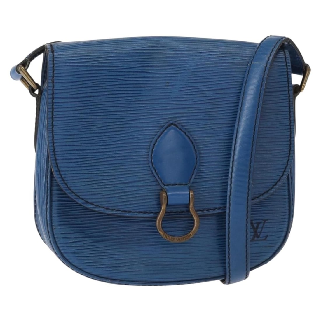 LOUIS VUITTON Epi Saint Cloud PM Shoulder Bag Blue M52195 Auth: LOUIS VUITTON Epi Saint Cloud PM Shoulder Bag Blue M52195 Auth This Louis Vuitton Epi Saint Cloud PM Shoulder Bag in a stunning blue hue combines elegance and practicality. Crafted from durable Epi le