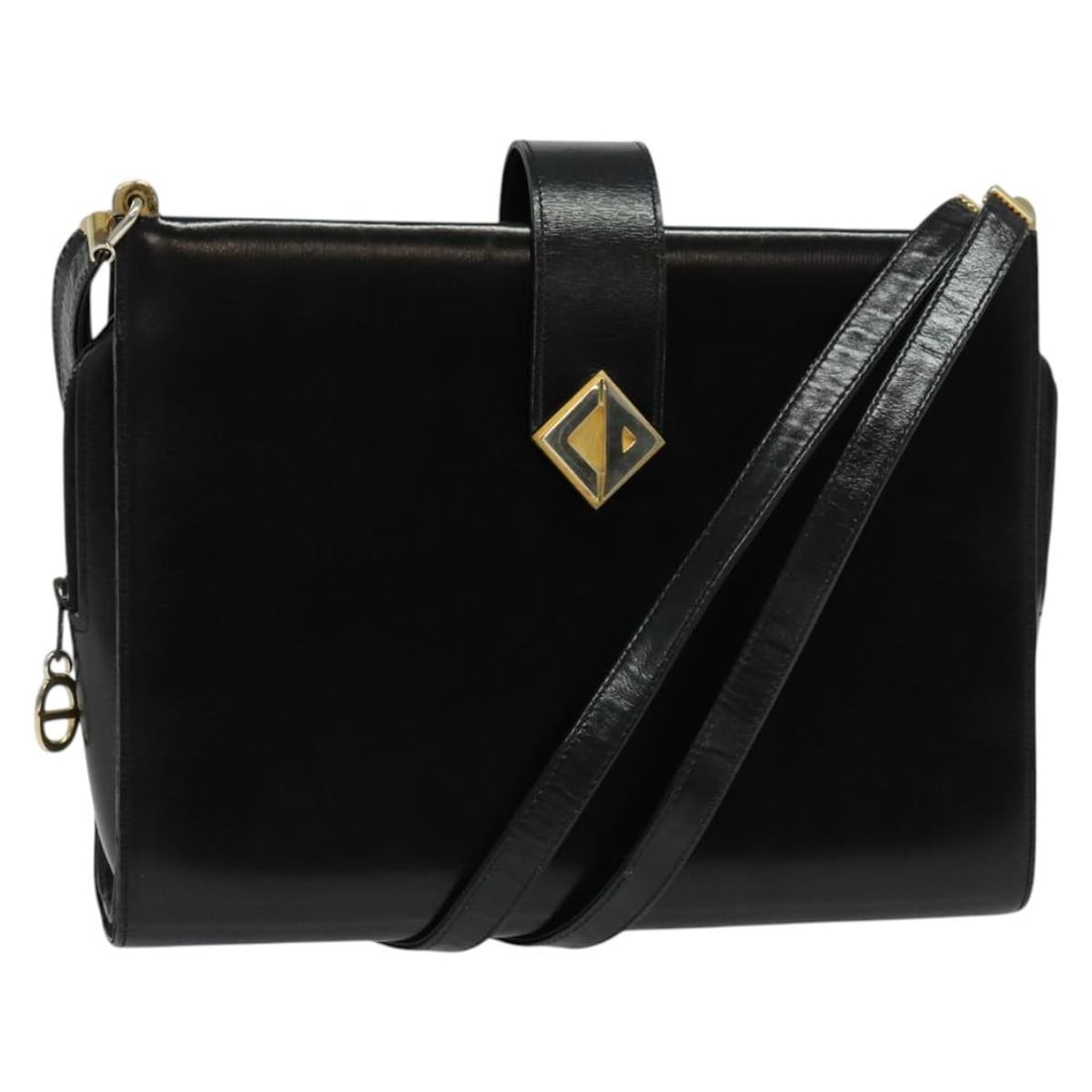 Christian Dior Black Gold Leather Shoulder Bag BA4359 Made in France: Christian Dior Black Gold Leather Shoulder Bag BA4359 Made in France Discover the elegance of this Christian Dior Shoulder Bag, crafted from premium leather in a striking black and gold color combinat
