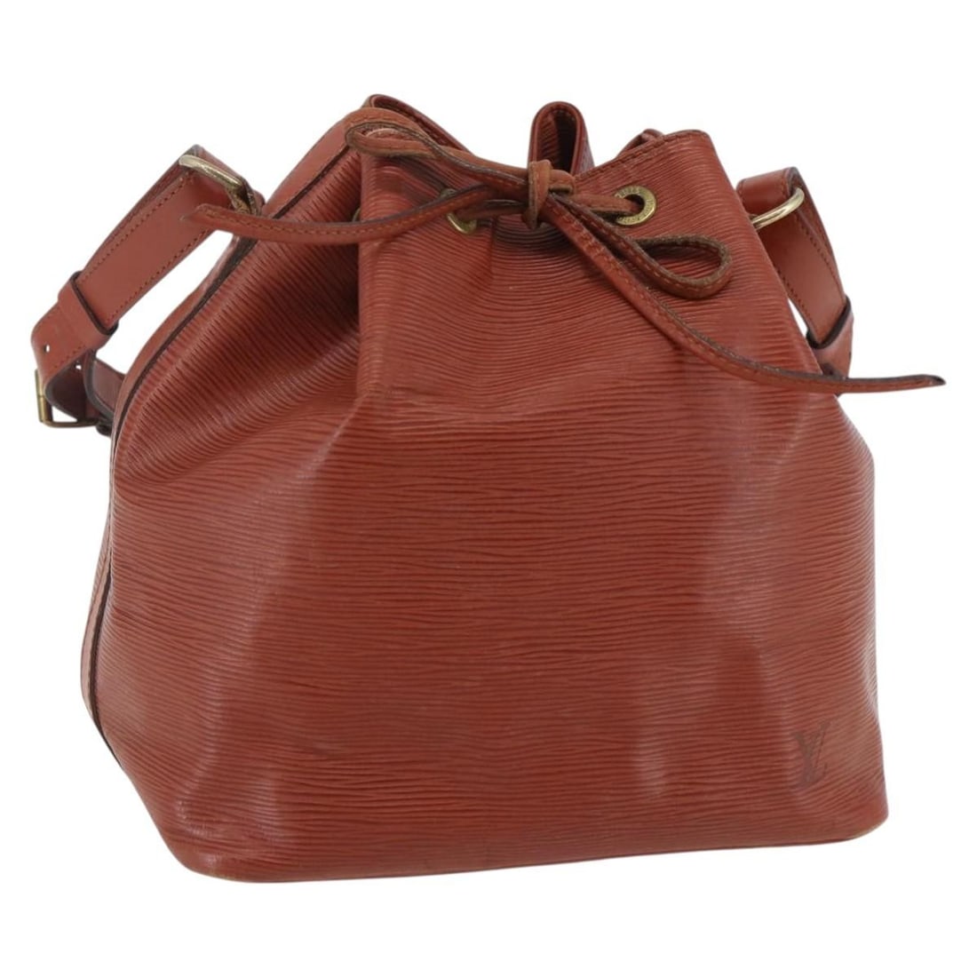 Louis Vuitton Epi Petit Noe Shoulder Bag M44103 Brown Leather: Louis Vuitton Epi Petit Noe Shoulder Bag M44103 Brown Leather Introducing the LOUIS VUITTON Epi Petit Noe Shoulder Bag, a sophisticated accessory crafted from high-quality Epi leather in a rich brown