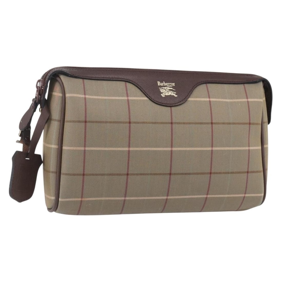 Burberrys Nova Check Canvas Clutch Bag Beige Gold (1 of 18)
