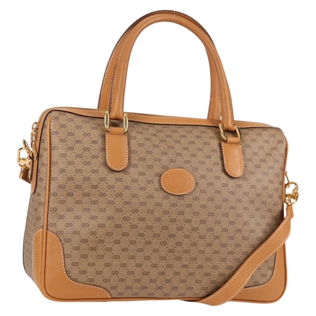 GUCCI Micro GG Supreme Beige Gold Boston Bag PVC 002 122 0033 Auth: GUCCI Micro GG Supreme Beige Gold Boston Bag PVC 002 122 0033 Auth This GUCCI Micro GG Supreme Boston Bag showcases a stylish and versatile design, crafted from durable PVC leather with a chic beige a