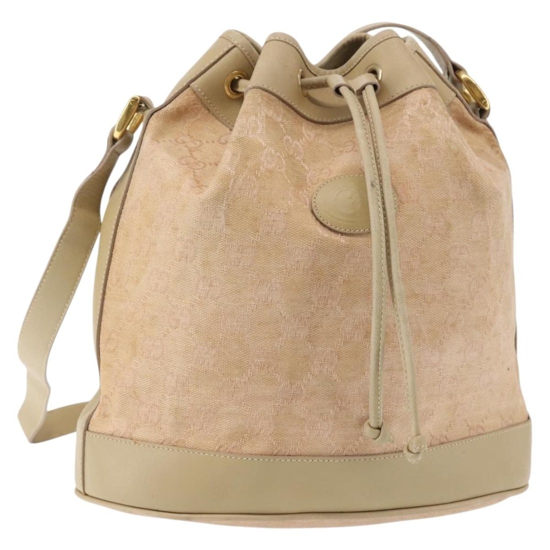 GUCCI GG Canvas Shoulder Bag Pink Gold 001 86 0533 Authentic Italy: GUCCI GG Canvas Shoulder Bag Pink Gold 001 86 0533 Authentic Italy This GUCCI GG Canvas Shoulder Bag combines a chic pink and gold color palette, showcasing the brand's iconic GG canvas material. Craf