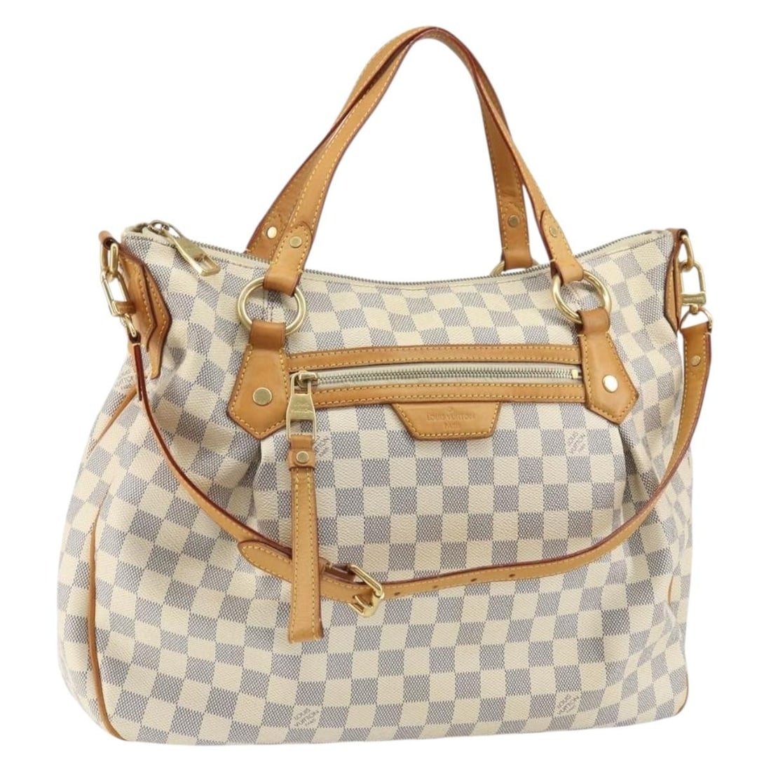 Louis Vuitton Evora MM Damier Azur Canvas Tote with Shoulder Strap N41133 (1 of 18)