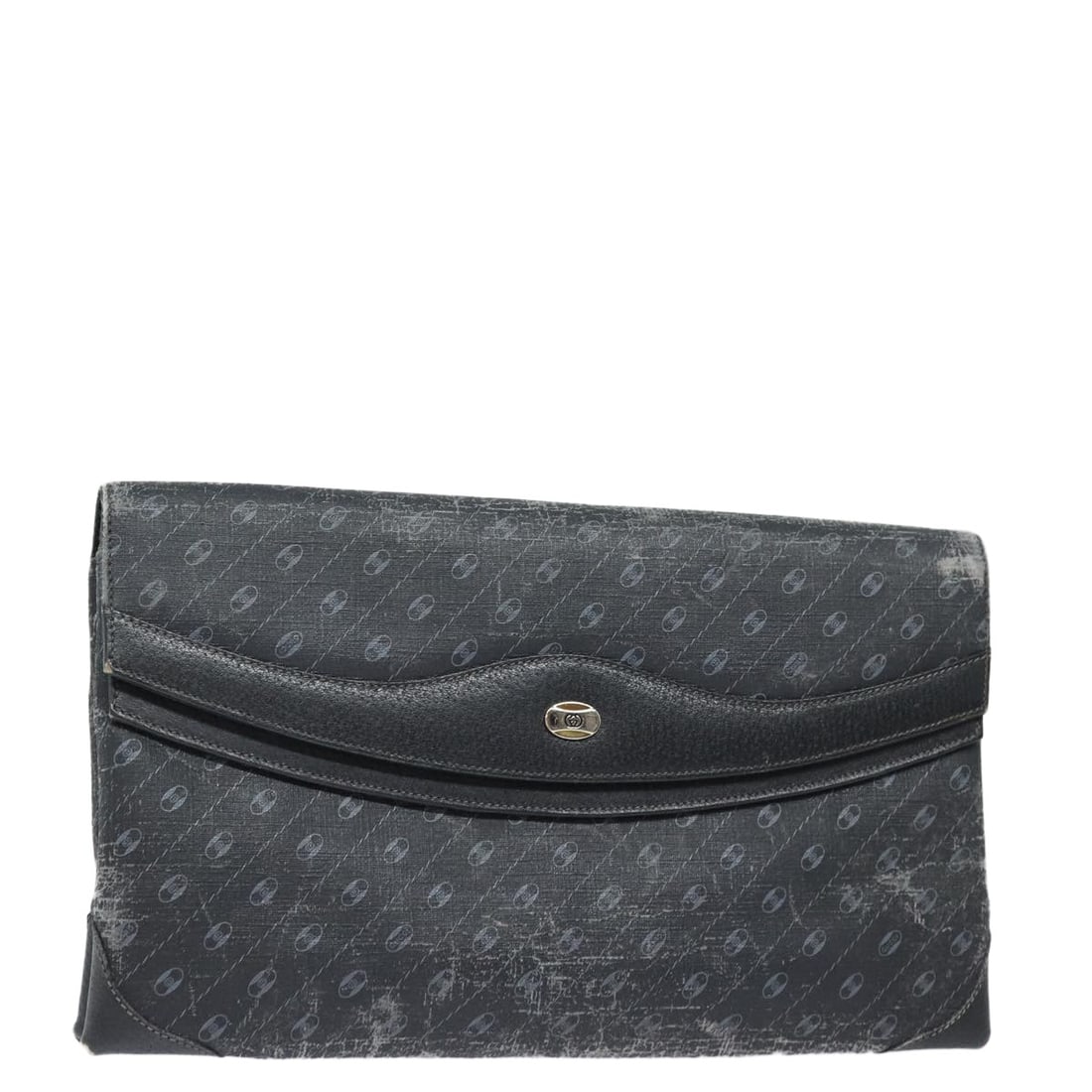 Authentic GUCCI Black Gold Leather Clutch Bag Italy: Authentic GUCCI Black Gold Leather Clutch Bag Italy This authentic GUCCI clutch bag is a stylish accessory crafted from high-quality leather in a classic black and gold color scheme. The bag showcases