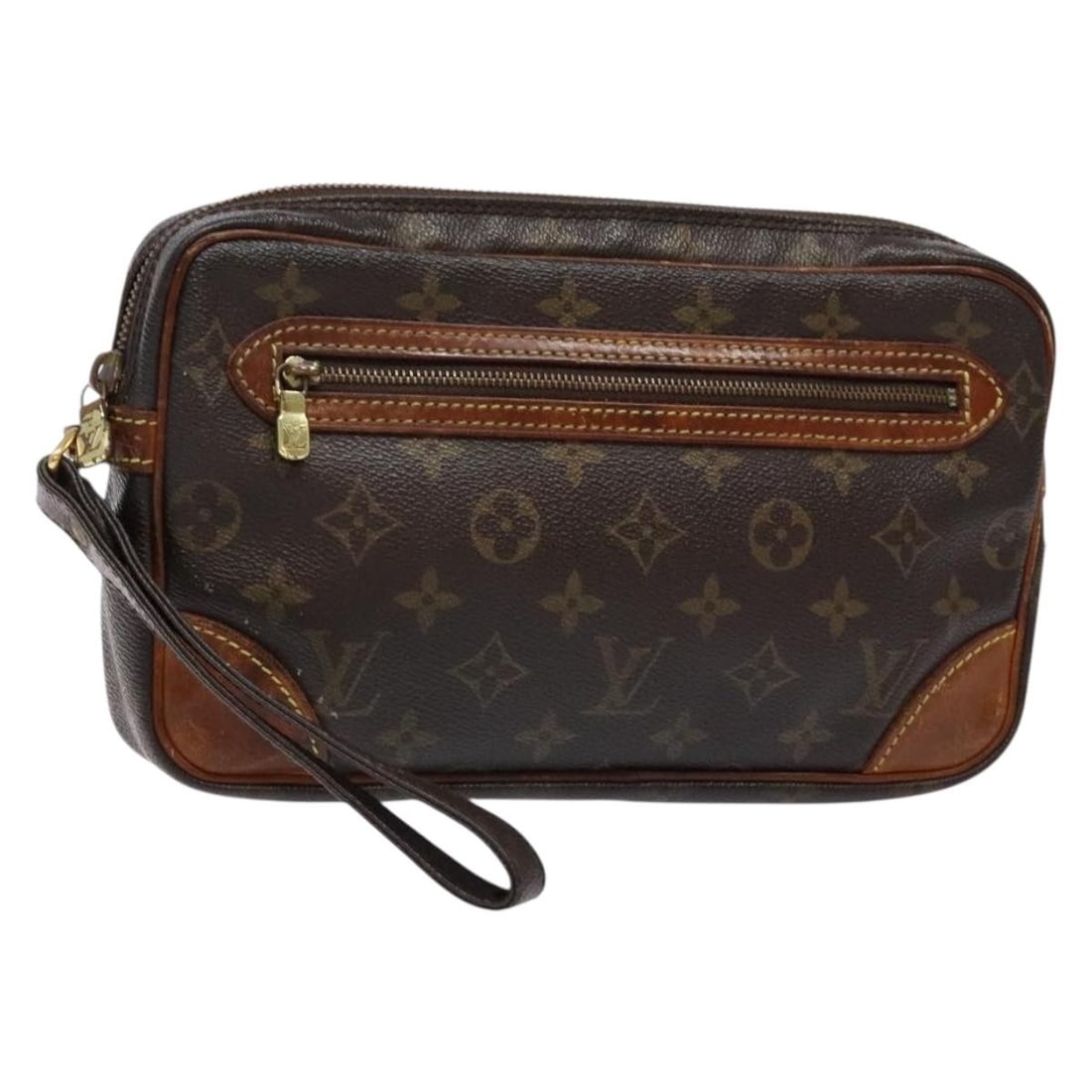 LOUIS VUITTON Monogram Marly Dragonne GM Clutch Bag M51825 Made in France: LOUIS VUITTON Monogram Marly Dragonne GM Clutch Bag M51825 Made in France This LOUIS VUITTON Monogram Marly Dragonne GM Clutch Bag showcases the iconic Monogram Canvas, blending elegance with practica