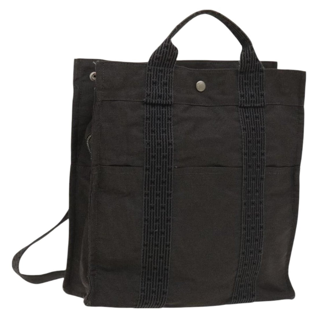 HERMES Her Line PM Backpack Gray Silver Canvas Auth: HERMES Her Line PM Backpack Gray Silver Canvas Auth This authentic HERMES Her Line Add PM Backpack combines style and functionality with its sleek design. Crafted in France from durable canvas, this b