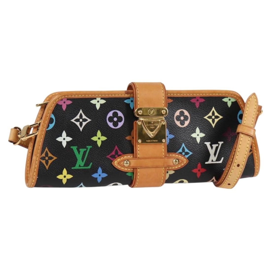 LOUIS VUITTON Monogram Multicolor Shirley Shoulder Bag Black M40050 Auth: LOUIS VUITTON Monogram Multicolor Shirley Shoulder Bag Black M40050 Auth This authentic LOUIS VUITTON Monogram Multicolor Shirley Shoulder Bag in Black is a stylish accessory that complements any outf