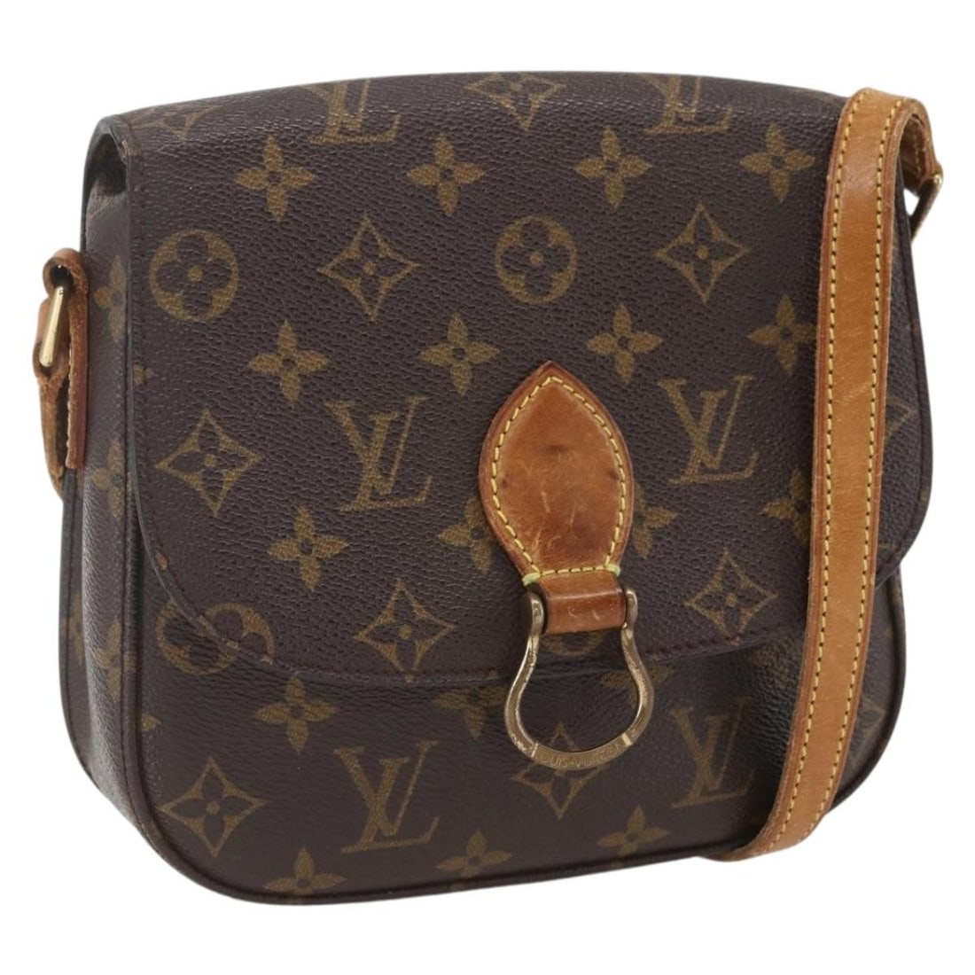 Monogram Canvas Saint Cloud MM Shoulder Bag by Louis Vuitton M51243: Monogram Canvas Saint Cloud MM Shoulder Bag by Louis Vuitton M51243 This is a Louis Vuitton Monogram Saint Cloud MM shoulder bag crafted from signature monogram canvas. The bag features an adjustable