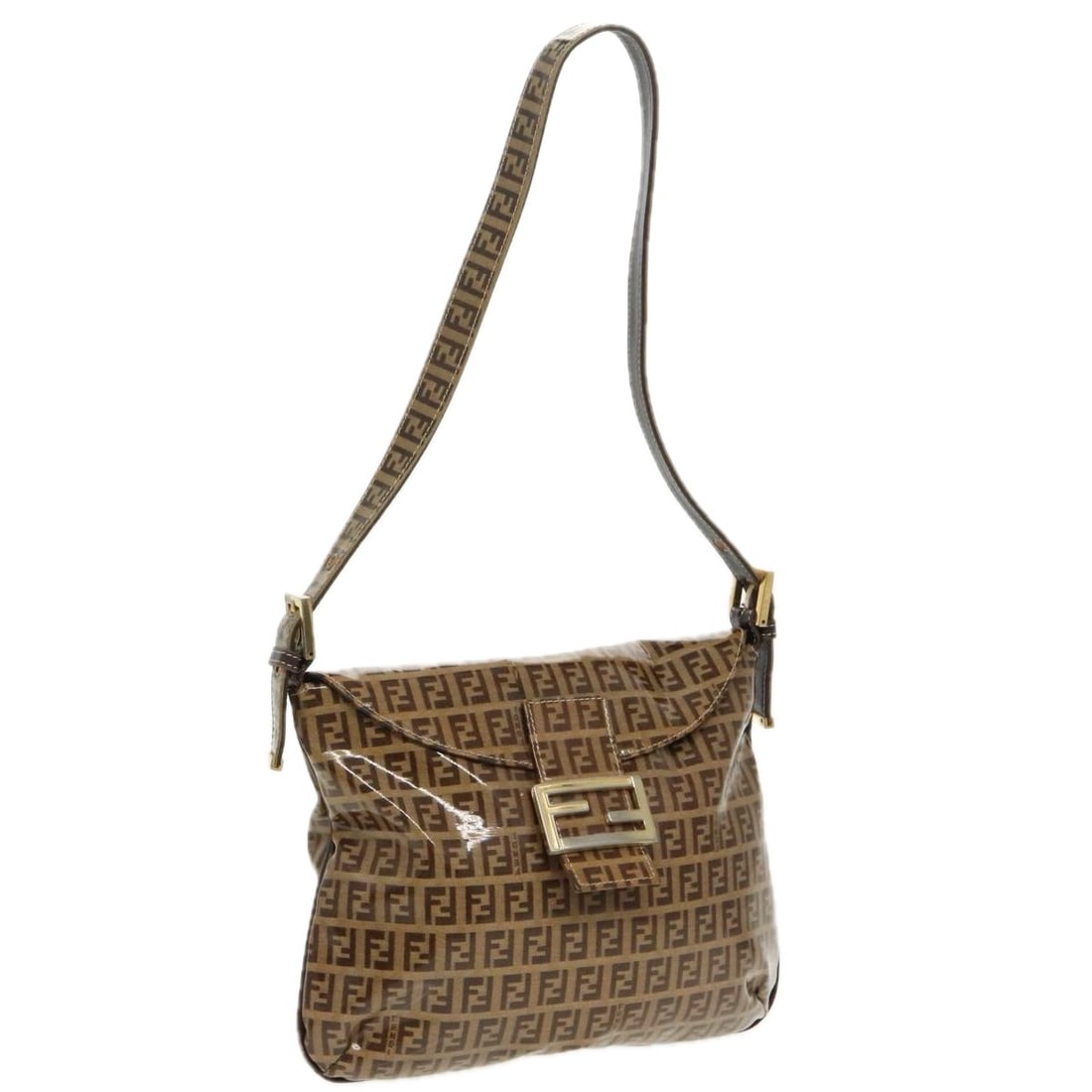 FENDI Zucchino Canvas Mamma Baguette Shoulder Bag Beige Gold Authentic: FENDI Zucchino Canvas Mamma Baguette Shoulder Bag Beige Gold Authentic This stylish Fendi Zucchino Canvas Mamma Baguette Shoulder Bag combines functionality with elegance. Crafted in Italy from durabl