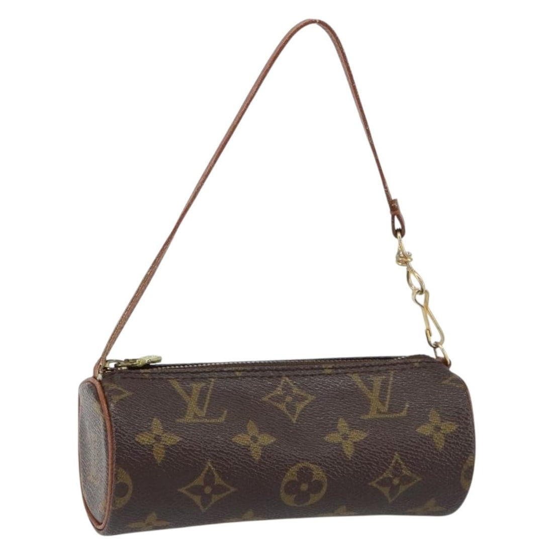 LOUIS VUITTON Monogram Papillon Pouch Authentic Canvas Bag: LOUIS VUITTON Monogram Papillon Pouch Authentic Canvas Bag Presenting the LOUIS VUITTON Monogram Papillon Pouch, a stylish accessory crafted from signature Monogram Canvas. This pouch features a class