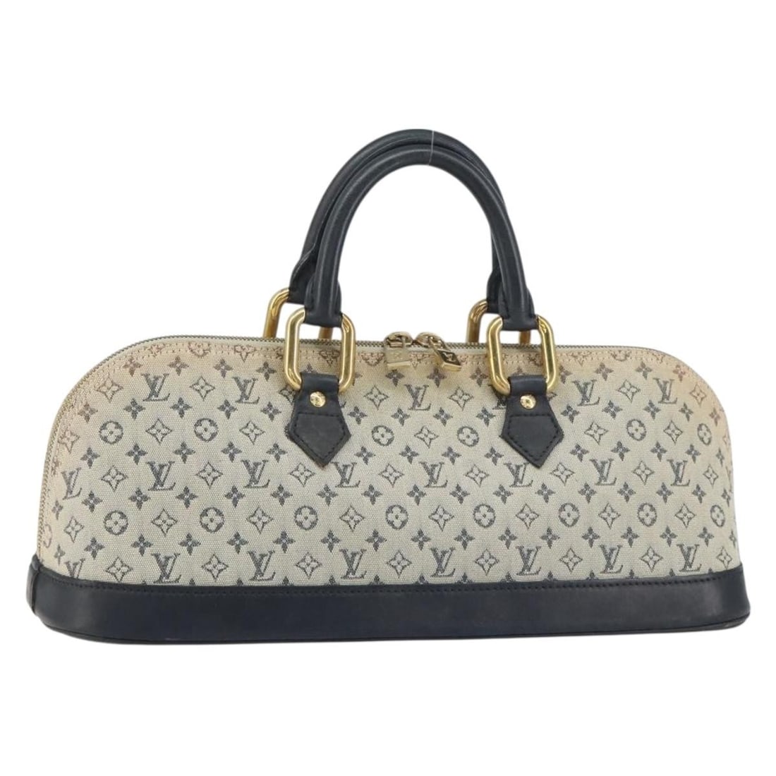 LOUIS VUITTON Monogram Mini Alma Hand Bag Blue M92205 Auth (1 of 18)
