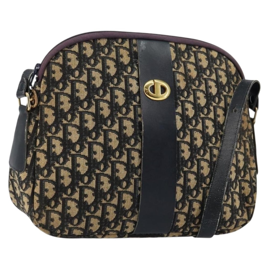 Christian Dior Navy Gold Trotter Canvas Shoulder Bag Auth: Christian Dior Navy Gold Trotter Canvas Shoulder Bag Auth This exquisite Christian Dior Trotter Canvas Shoulder Bag in a stunning navy and gold color combination is a true statement piece. Crafted in
