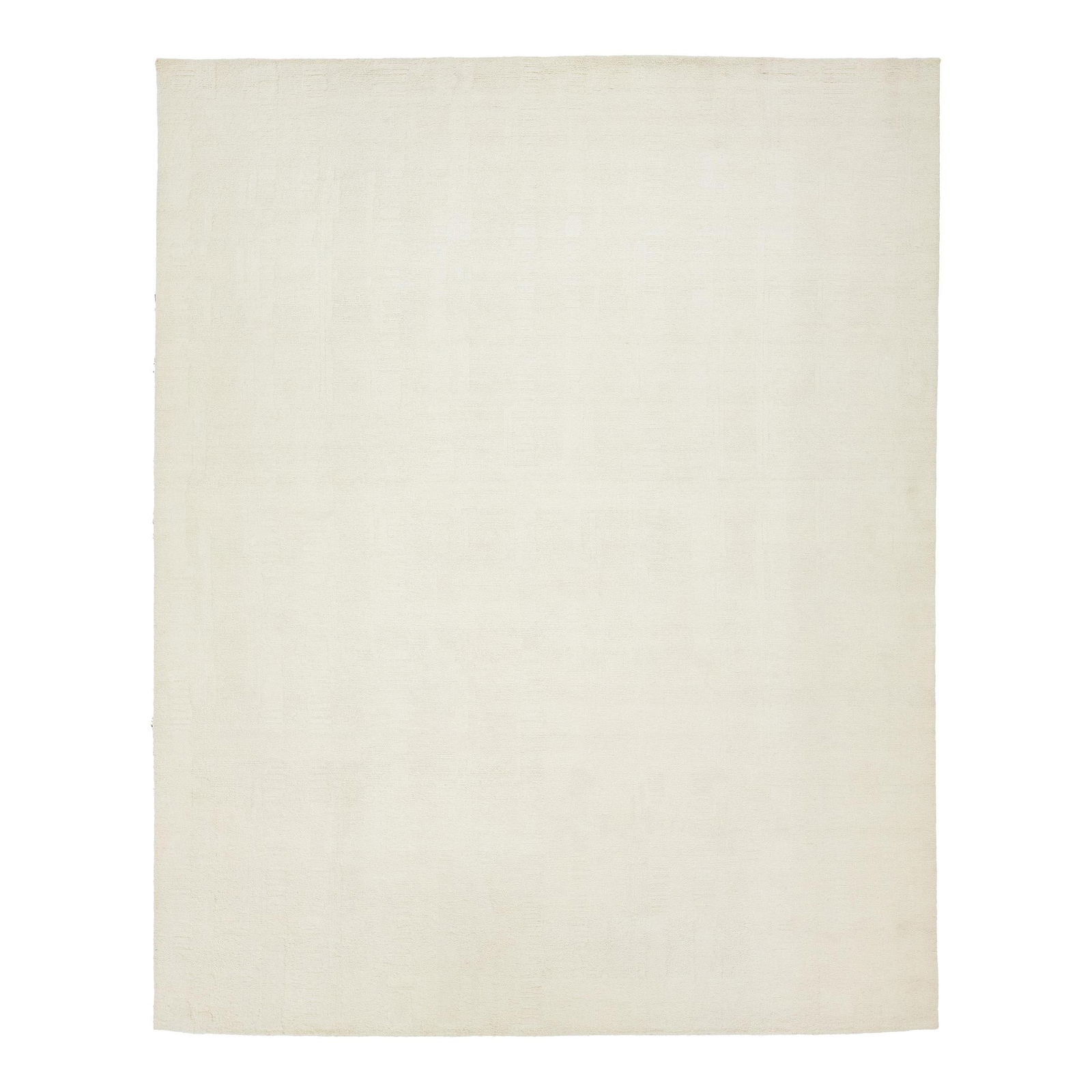 Ivory Hand-Knotted Wool Moroccan Style Rug 11'11 x 14'11: Ivory Hand-Knotted Wool Moroccan Style Rug 11'11 x 14'11 Enhance your living space with this stunning hand-knotted Moroccan-style wool rug. Boasting a captivating minimalist aesthetic, it features a n